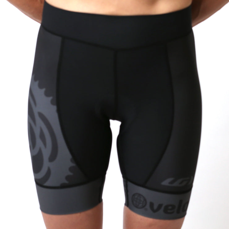 Model wearing Basics Collection Women's Cycling Shorts Black Front